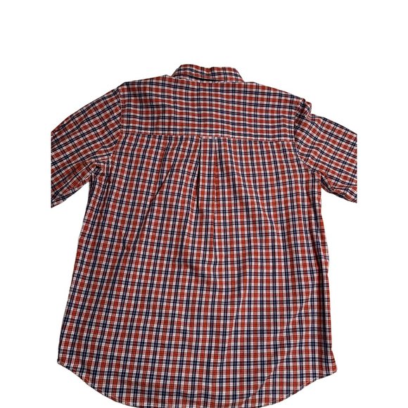 Chaps Large Long‎ Sleeve Navy & Orange Men’s Shirt Button Down Collar - Picture 7 of 8